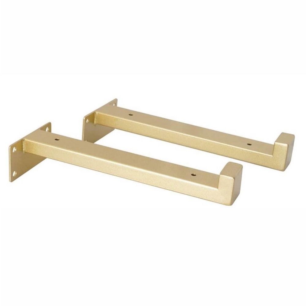 Gold Floating Shelf 12” Heavy Duty Gold 1pc Bracket (shelf boards NOT included) - Picture 2 of 2